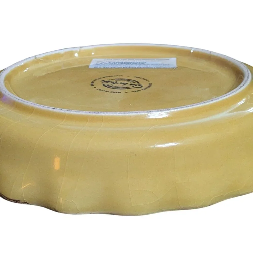Sur la Table Mustard Yellow Pie Plate Quiche or Casserole Dish 9.5 in x 1.5 in